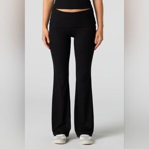 5 For $25✨️ Womens Small Wife Leg Fold Over 90s Y2k Black Yoga Pants Sweat Pants